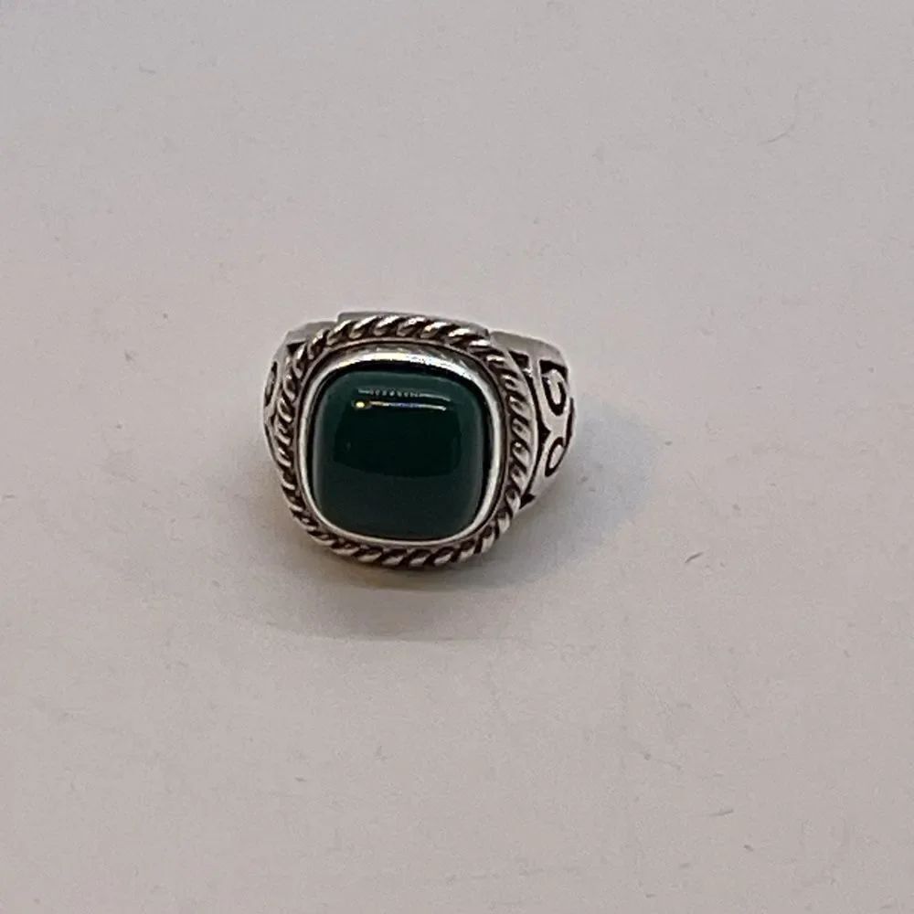 Brighton Silver Plated Ring with Green Changeable  Stone